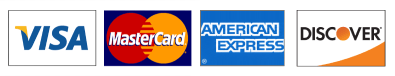 Visa, Mastercard, American Express, and Discover